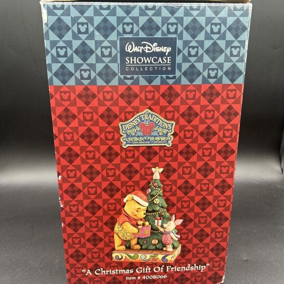 Disney Jim Shore Winnie the Pooh "A Christmas Gift of Friendship" #4008066 - Picture 1 of 8